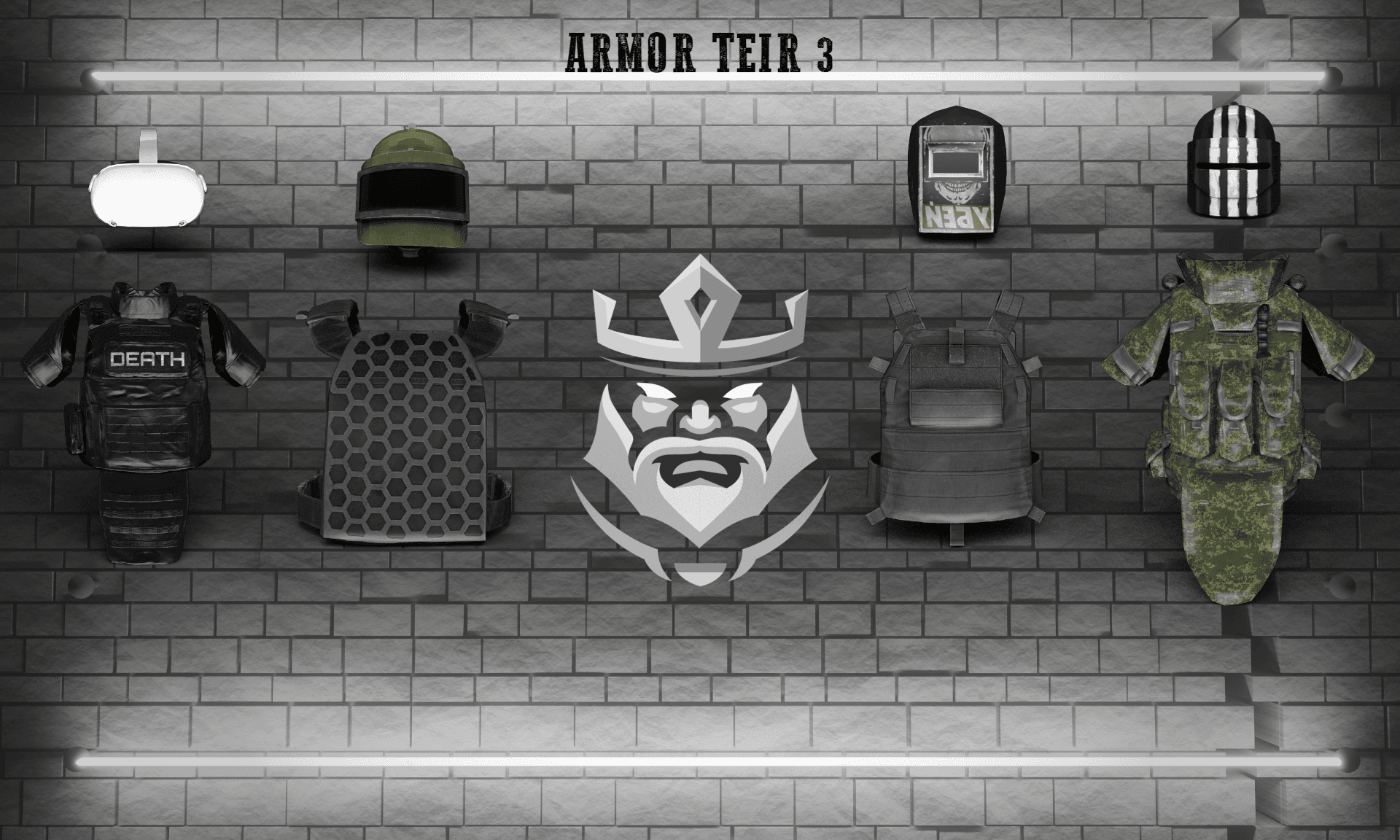 Armor Tier 3 — top-tier helmets, plate carriers and EOD suits